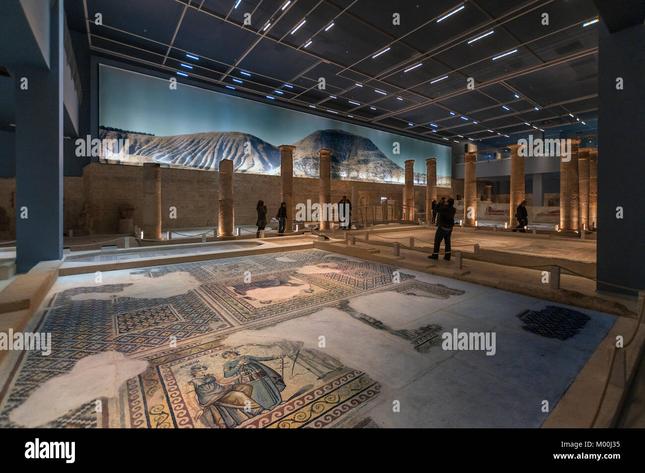 Vista interna del Gaziantep Zeugma mosaico museo,Gaziantep,Anatolia sudorientale regione della Turchia Foto Stock