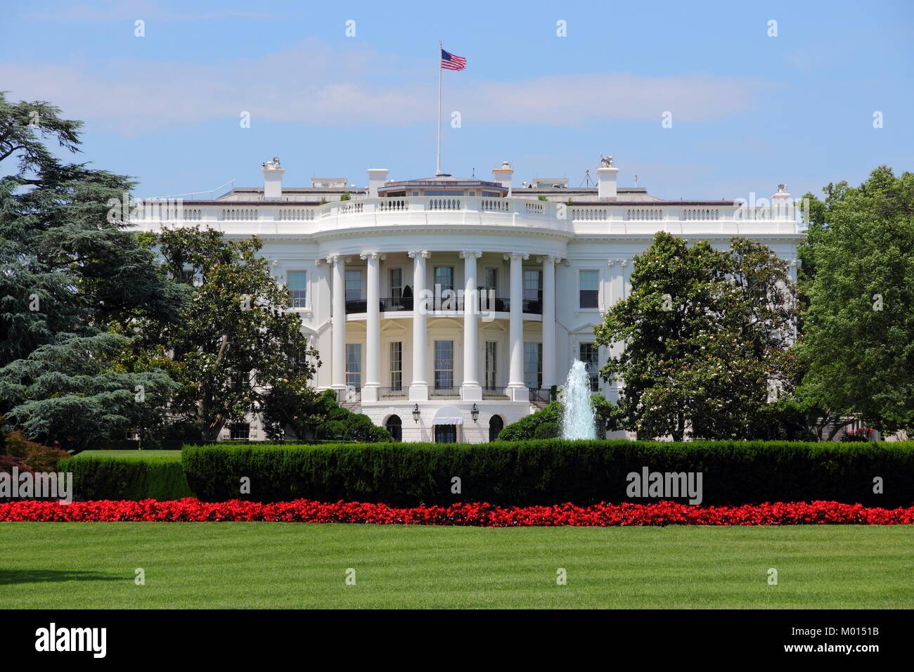 Washington DC, capitale degli Stati Uniti. White House Edificio. Ufficio presidenziale. Foto Stock