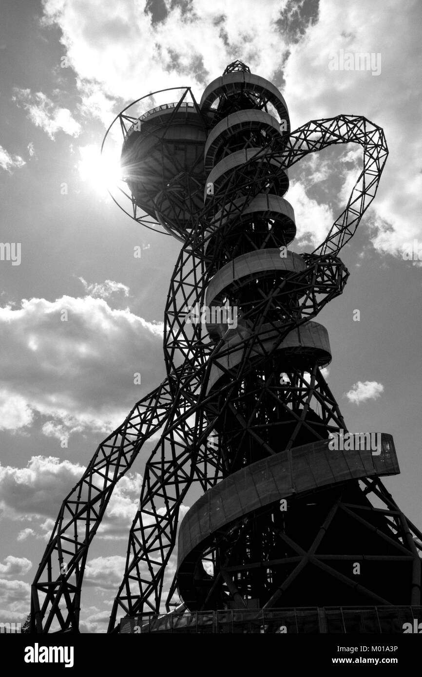 Arcelor Mittal Orbit tower, Olympic Park London Foto Stock