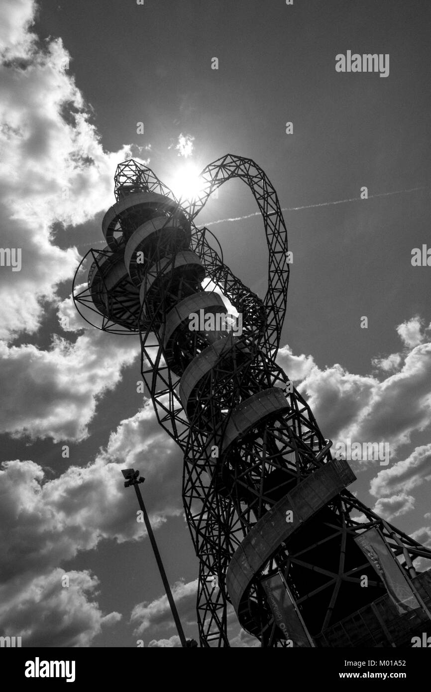Arcelor Mittal Orbit tower, Olympic Park London Foto Stock