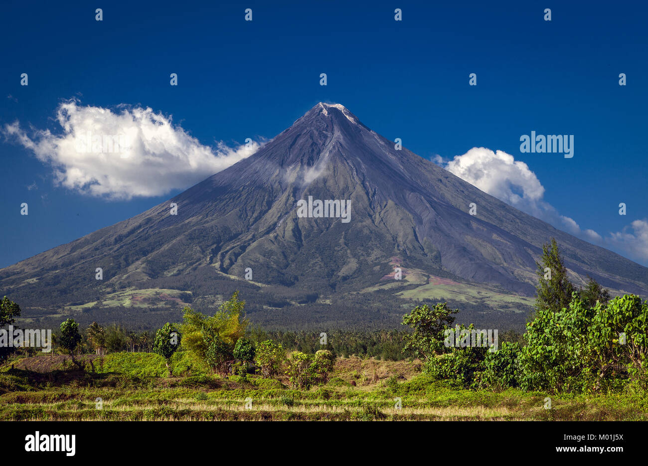Montare Mayan è uno stratovulcano nella provincia di Albay, Bicol Regione dell'isola di Luzon nelle Filippine. Si tratta di cono è considerato essere il mondo mo Foto Stock