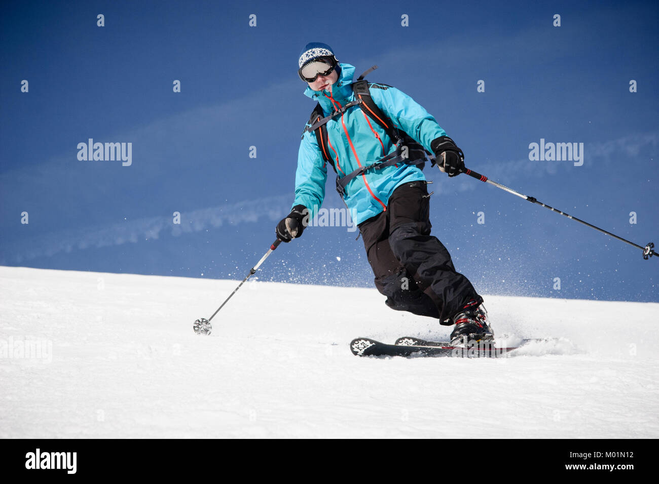 22 & 23/2/14 Backcountry telemark nei pressi di Valdezcaray, La Rioja, Spagna. Foto © James Sturcke Fotografía | www.sturcke.org Foto Stock