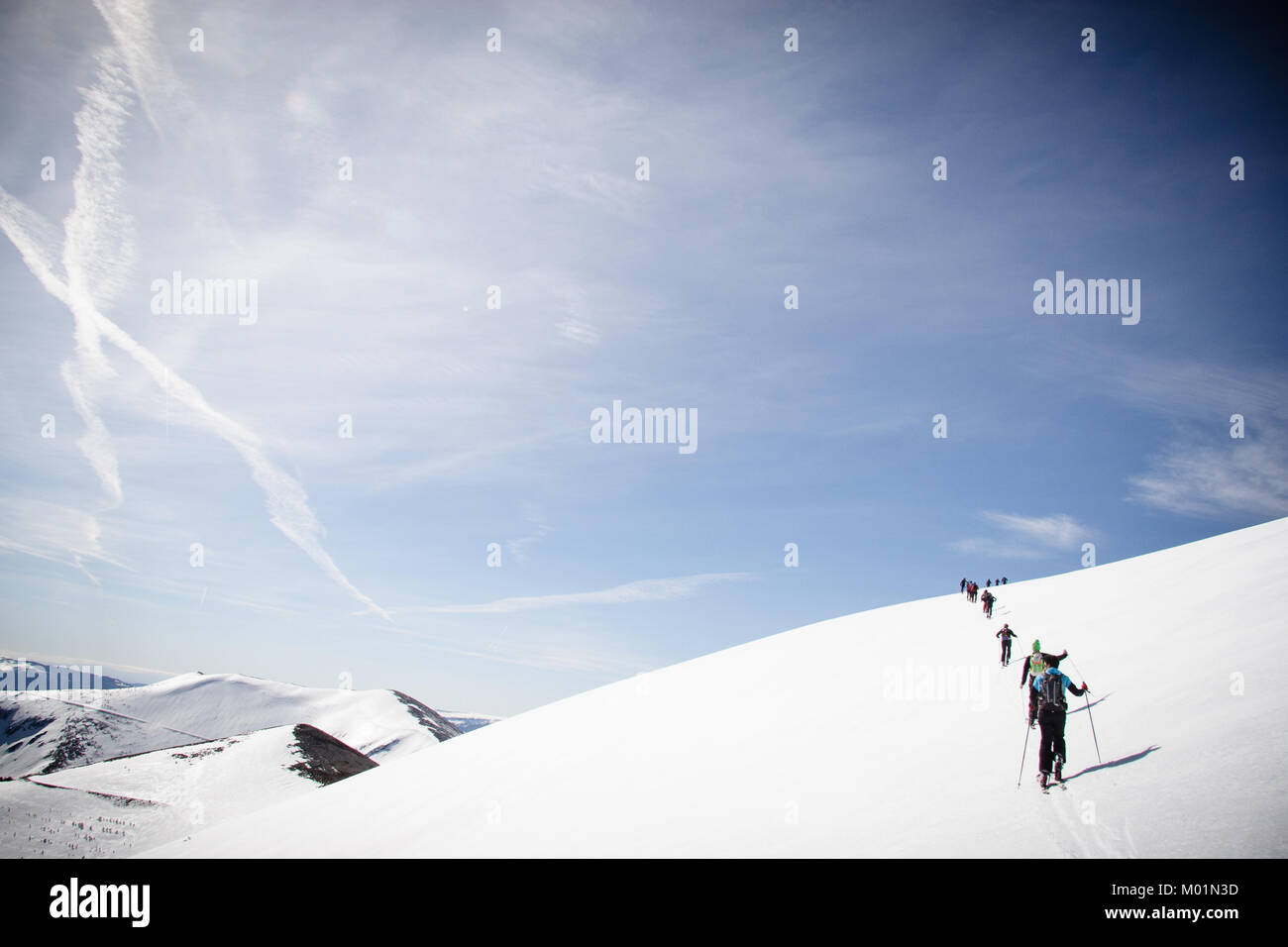 22 & 23/2/14 Backcountry telemark nei pressi di Valdezcaray, La Rioja, Spagna. Foto © James Sturcke Fotografía | www.sturcke.org Foto Stock