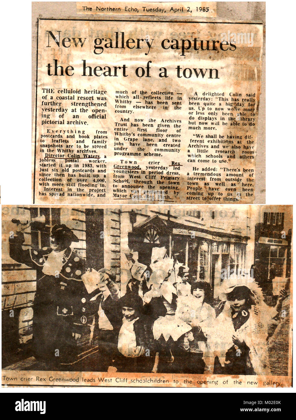 Whitby archivi Storia - La formazione degli archivi della Comunità e patrimonio progetto in Whitby, North Yorkshire Regno Unito anni ottanta (ormai defunta) - Apertura di uva sede di corsia Foto Stock