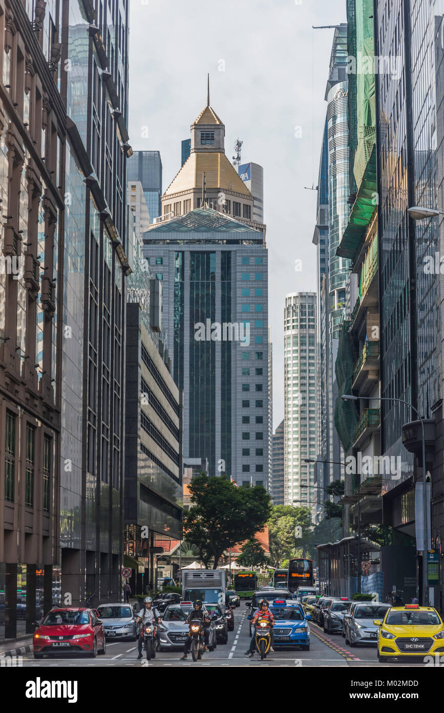 Architettura di Cavendish Core, Robinson Road, Marina Bay, Singapore Foto Stock