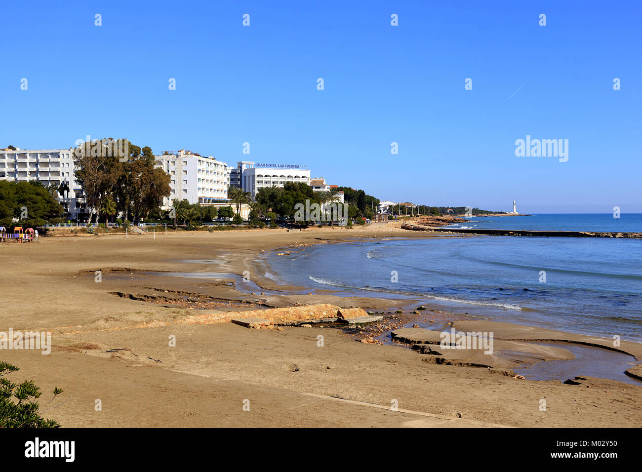 Las Fuentes Beach Alcossebre Costa de Azaha Spagna Foto Stock