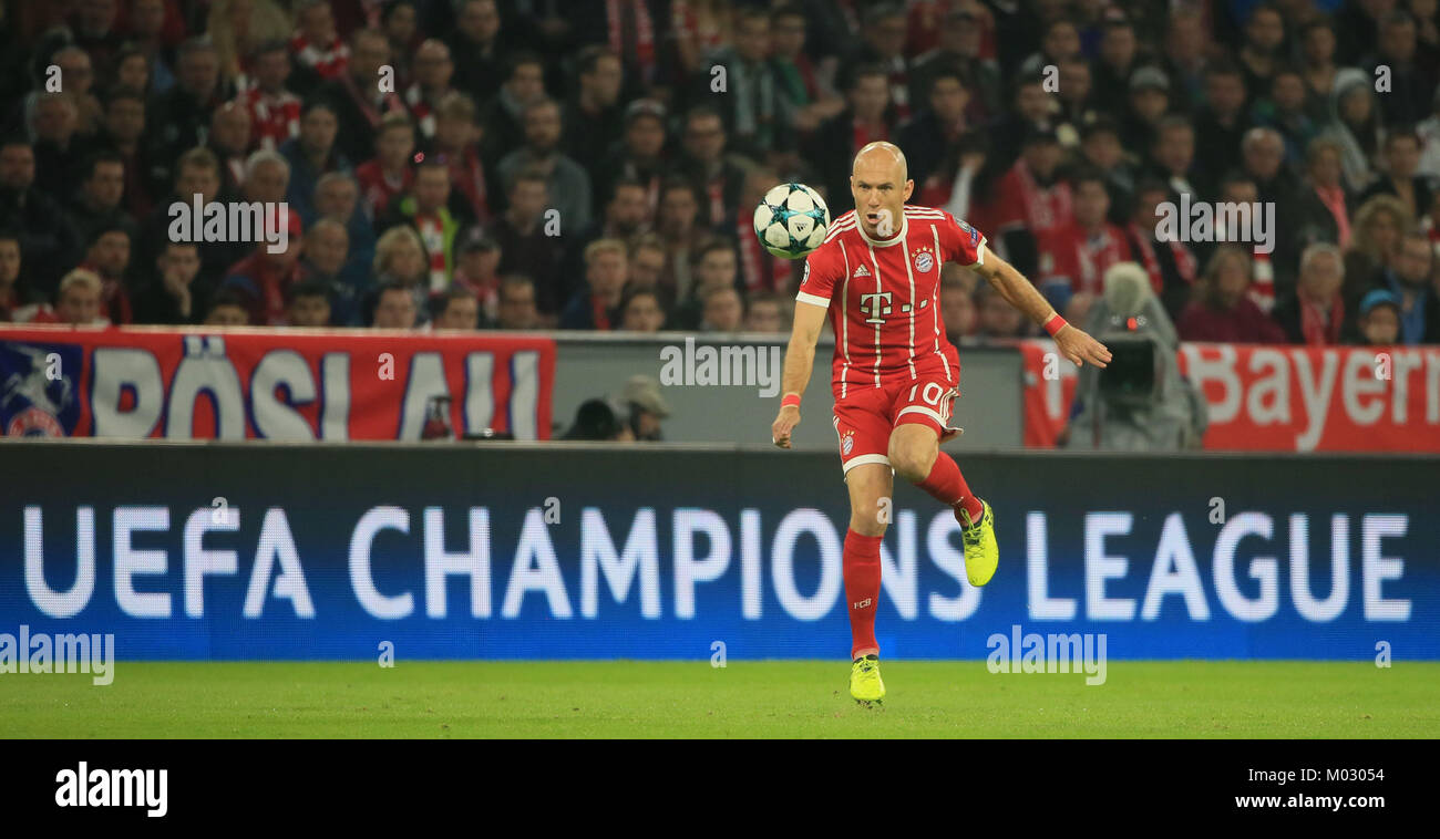 20171018, CL, FC Bayern vs Celtic Glasgow, Allianz Arena Muenchen, Fussball, Sport, im Bild: Arjen Robben (FCB) *Copyright by: Philippe Ruiz Post Foto Stock