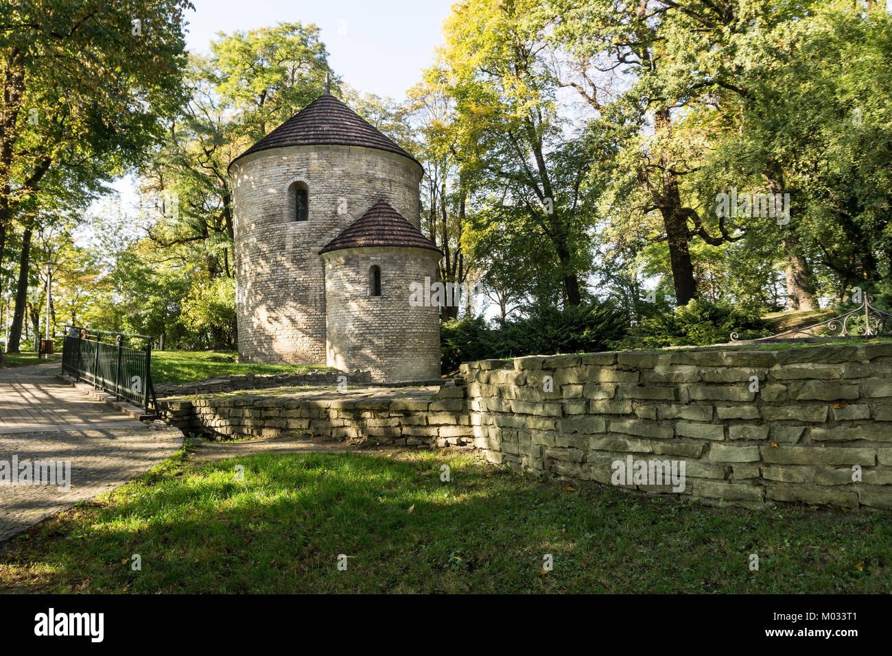 Rotunda romanica circa dal 1180, la chiesa di San Nicola. Cieszyn in Slesia regione, la Polonia, l'Europa. Foto Stock