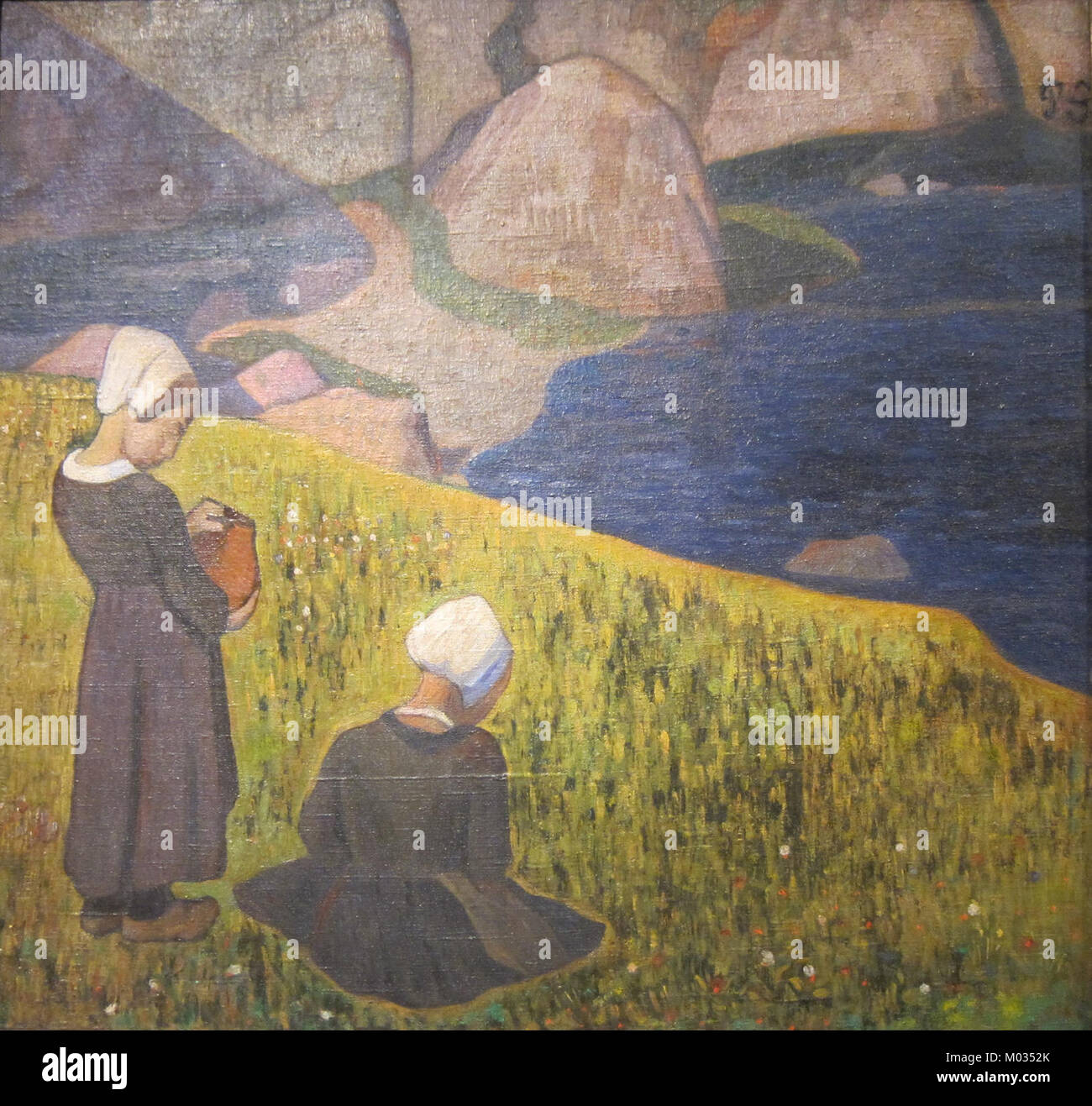 Breton le donne in un campo di mare da Paul Gauguin, San Diego Museum of Art Foto Stock