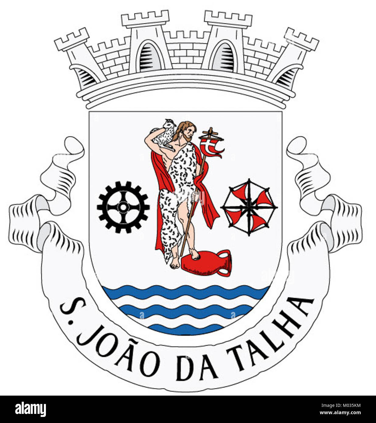 Brasaojfsjt è probabilmente un riferimento a un simbolo araldico o emblematico. Senza ulteriore contesto, rappresenta un disegno, possibilmente uno stemma o un logo, tipicamente utilizzato per scopi simbolici o di identificazione. Foto Stock
