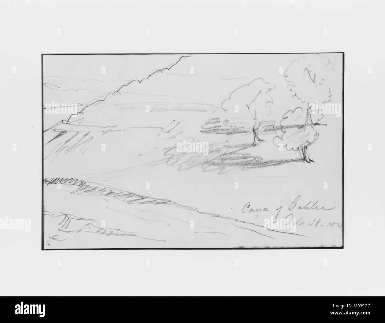 Questo sketch intitolato "Cana of Gahlee" è stato creato come parte di un libro di schizzi, che mostra l'esplorazione dell'artista di temi biblici. Fa parte della collezione MET e fornisce informazioni sull'arte religiosa del XIX secolo. Foto Stock