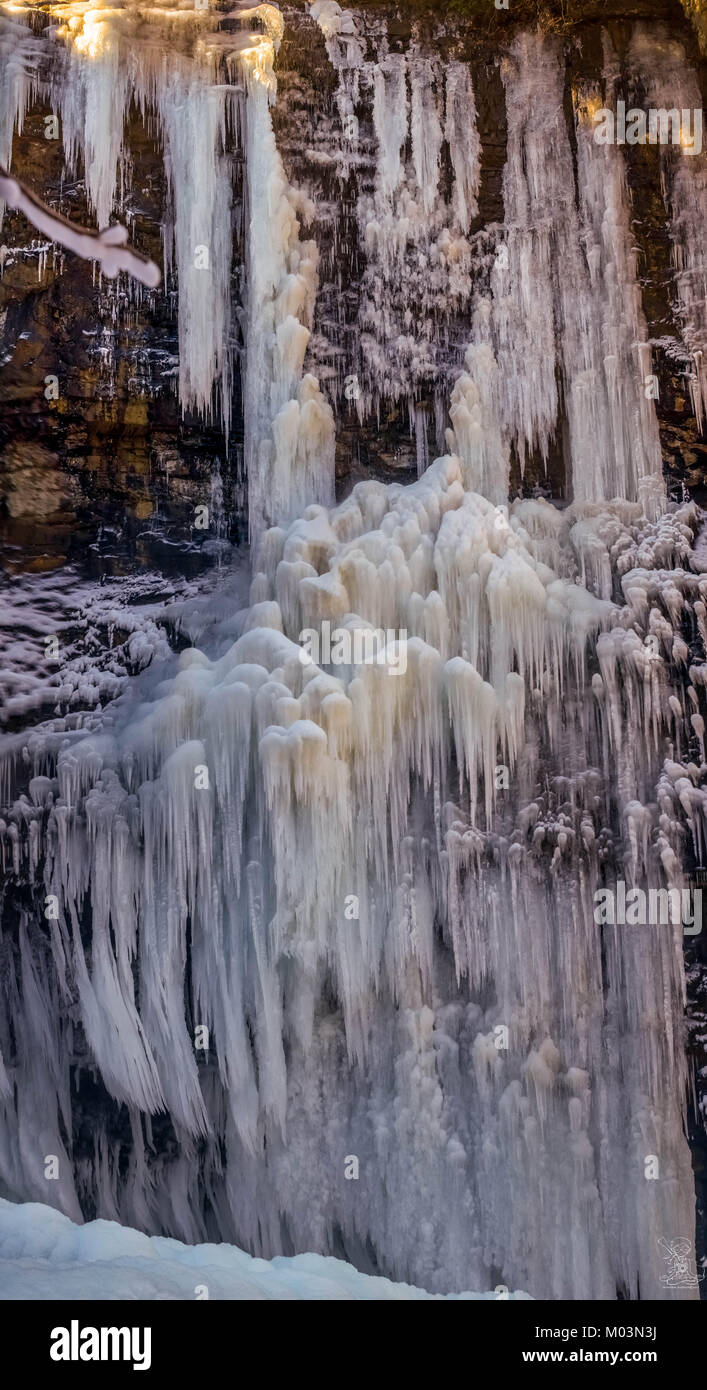 Cascate di ghiaccio Foto Stock