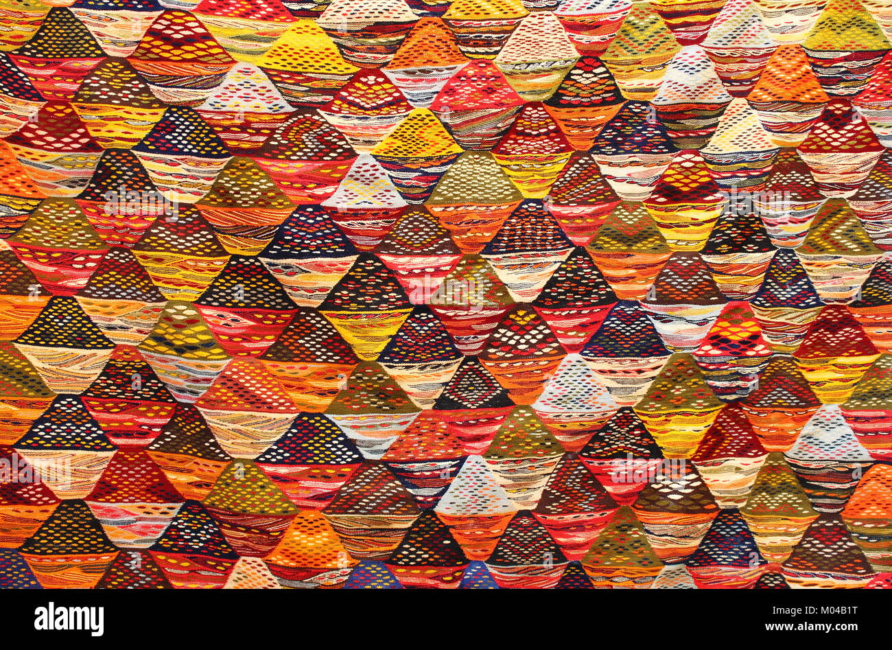 Primo piano di un tappeto moroccoan Foto Stock