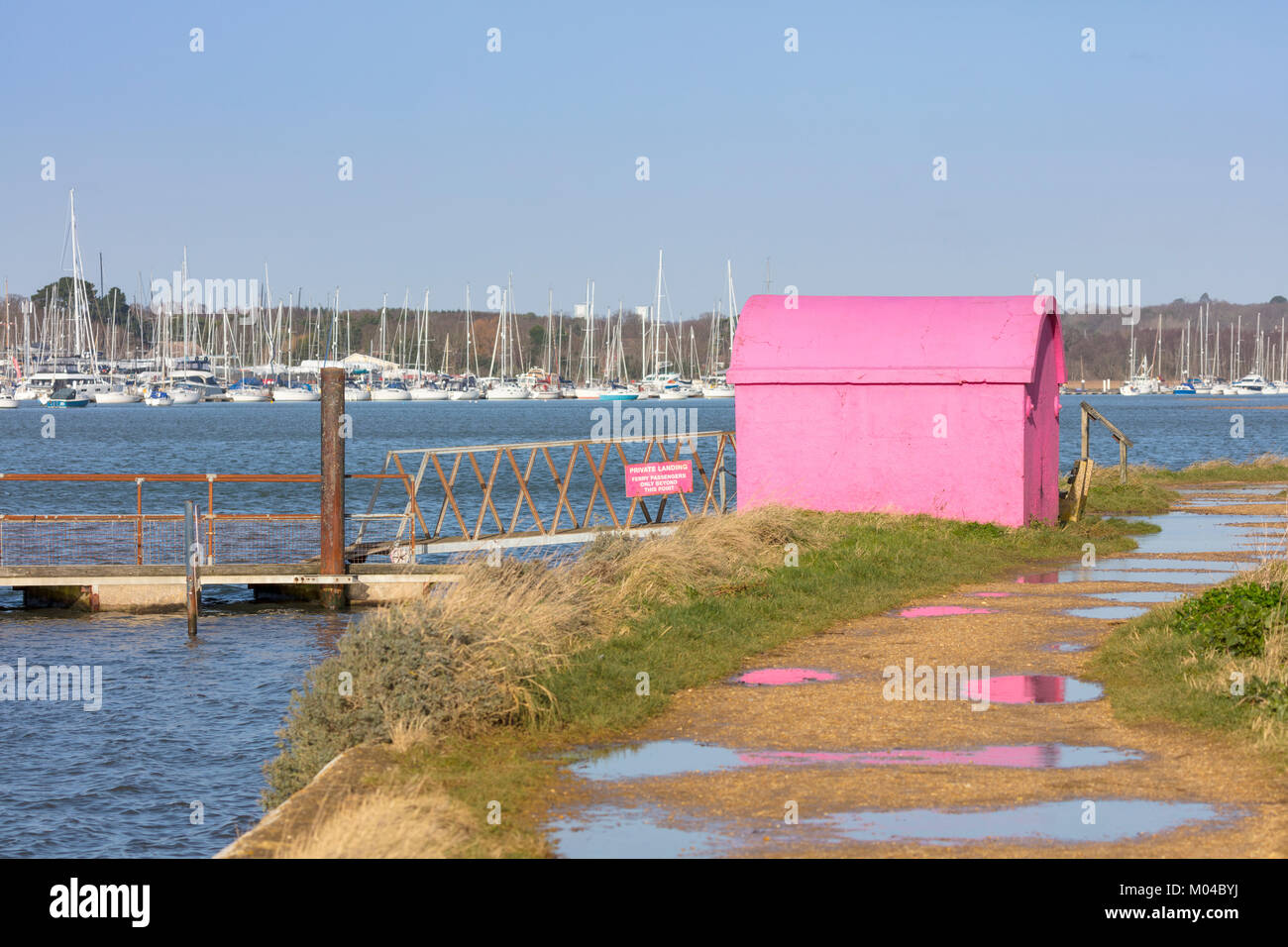 Capanna di rosa, Ferry House, fiume Hamble, Southampton, Hampshire Foto Stock