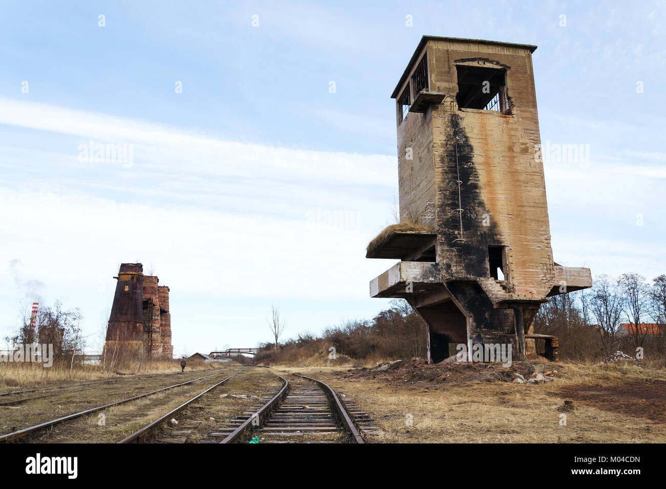 Forni per calce in Kladno, Repubblica Ceca, monumento culturale nazionale Foto Stock