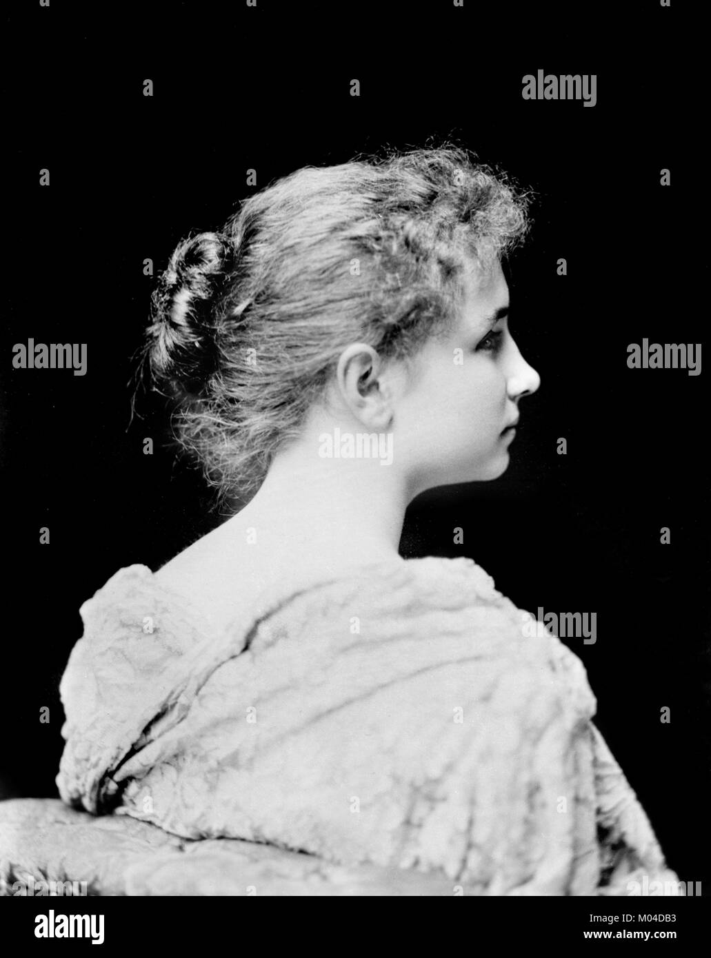 Helen Keller (1880-1968). Phototgraph del sordo-ciechi autore e attivista politico da C M Campana, c.1891/94 Foto Stock