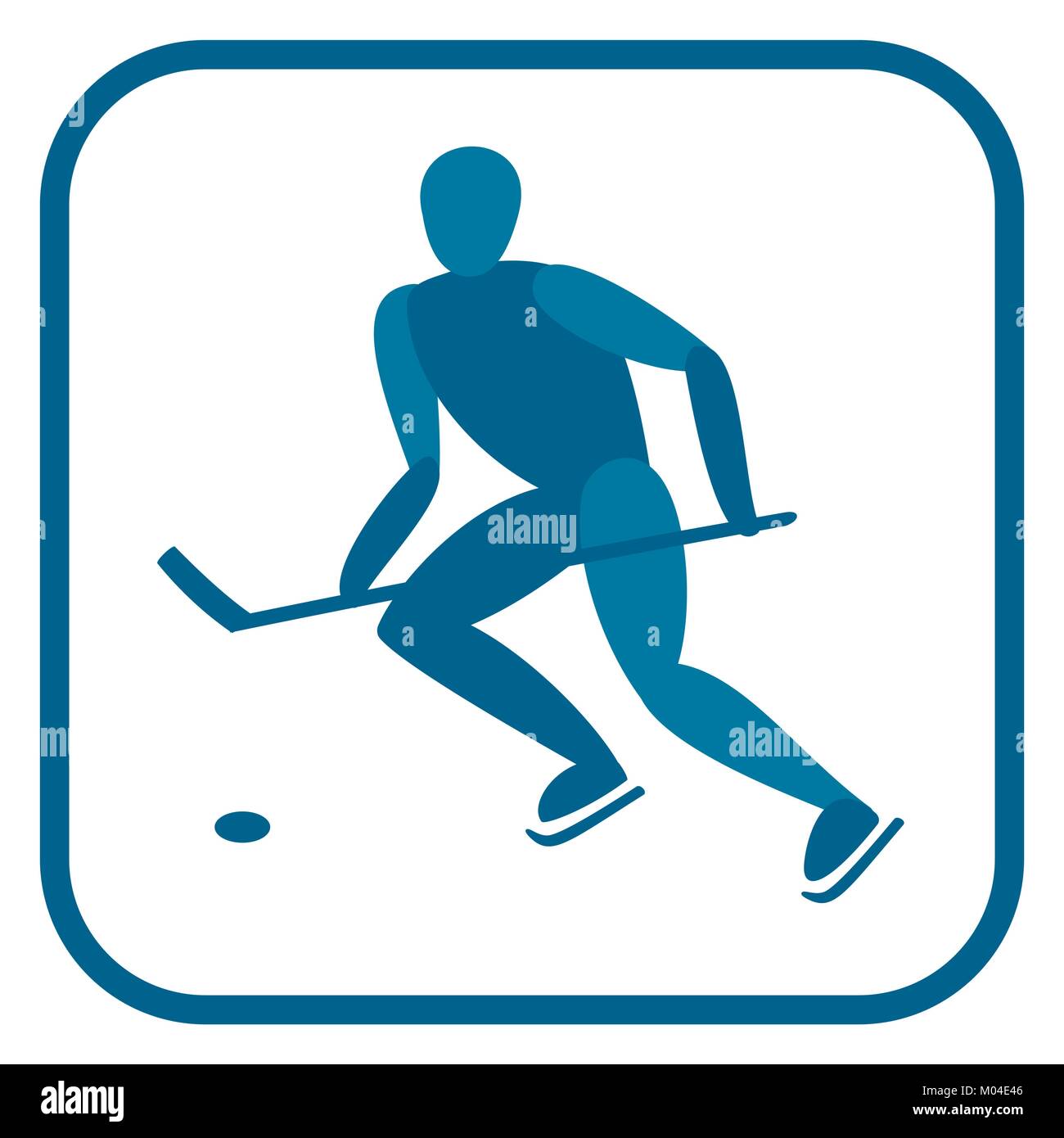 Hockey su ghiaccio emblema. Illustrazione Vettoriale