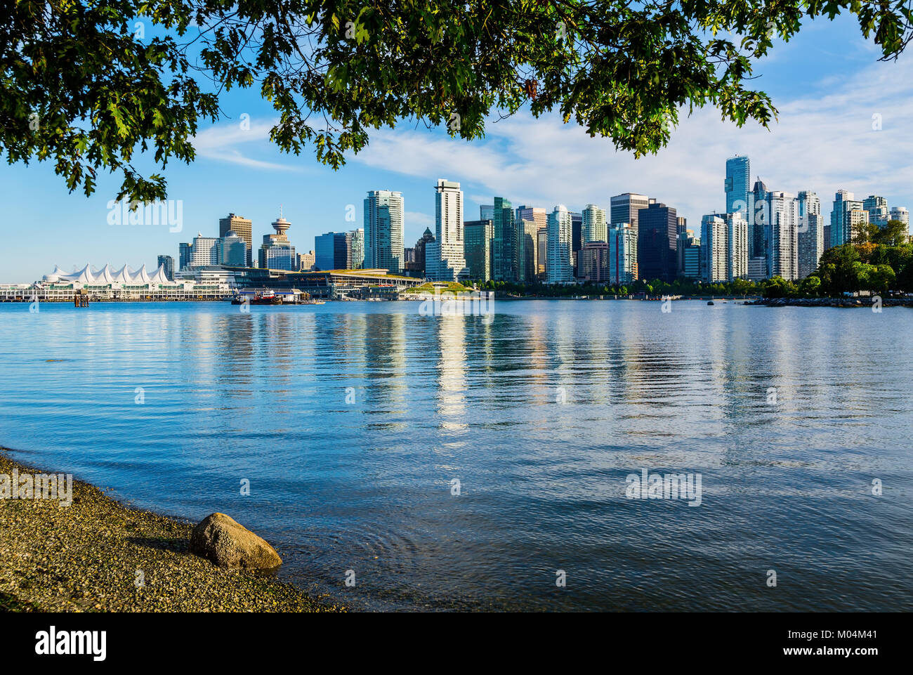 Lo skyline di Vancouver, British Columbia, Canada Foto Stock