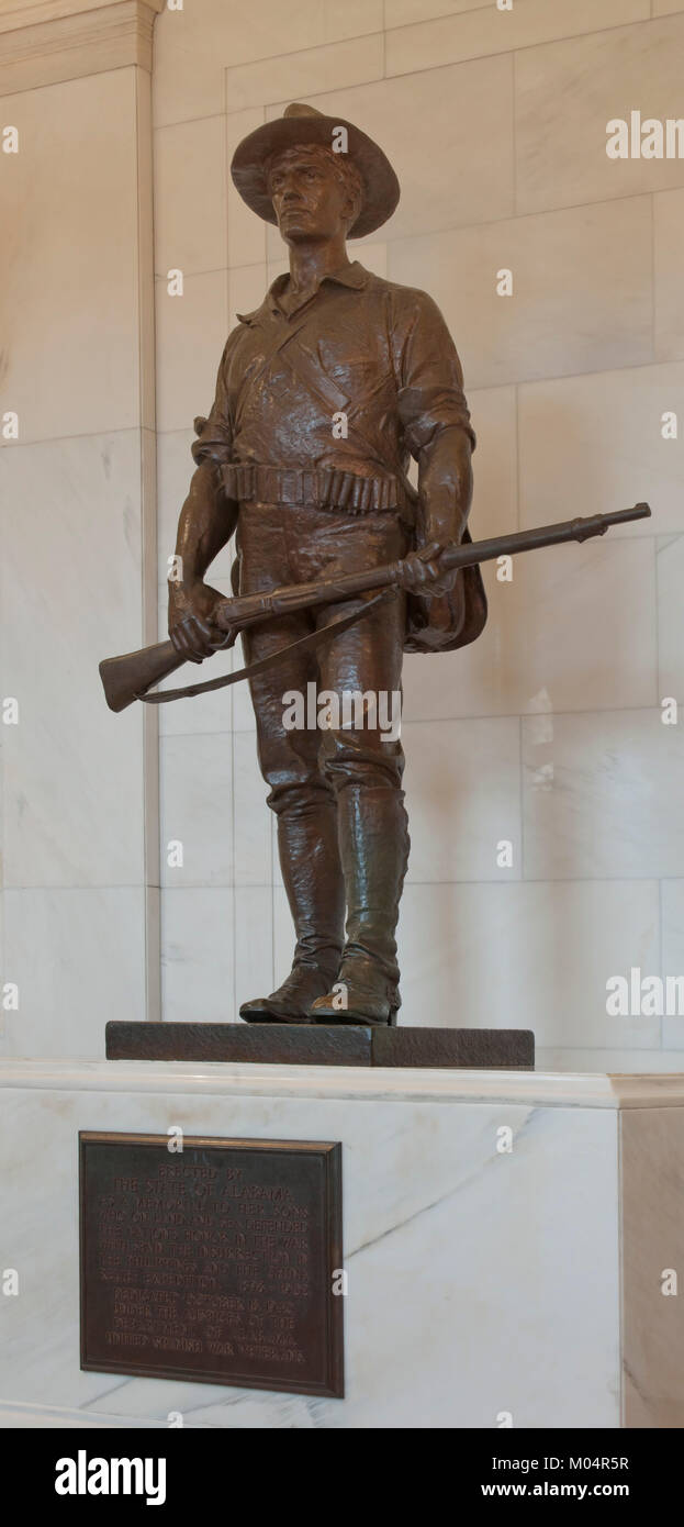 Statua di spagnolo guerra americana soldato Foto Stock