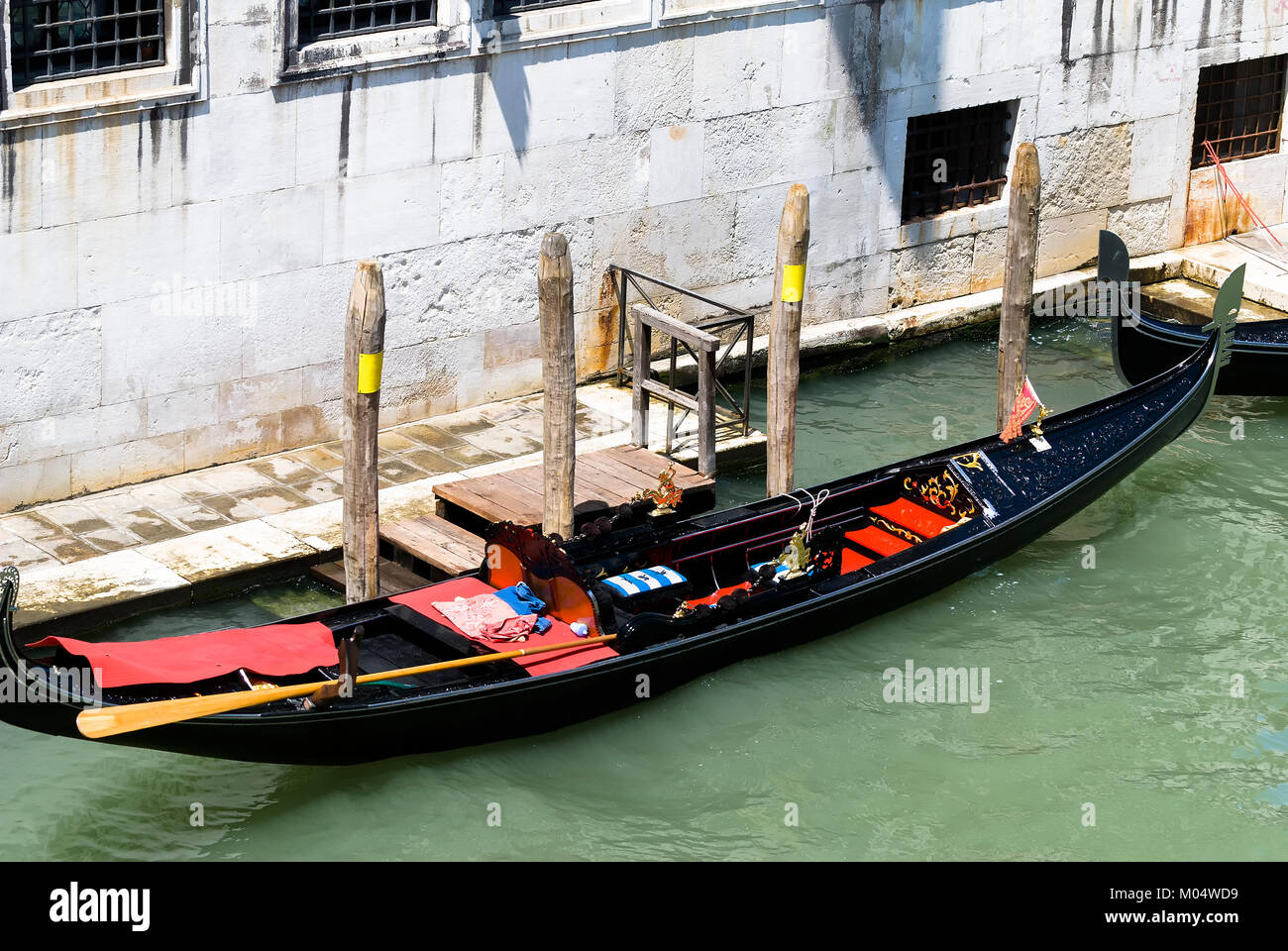 La gondola è un tradizionale veneziano, Italia Foto Stock