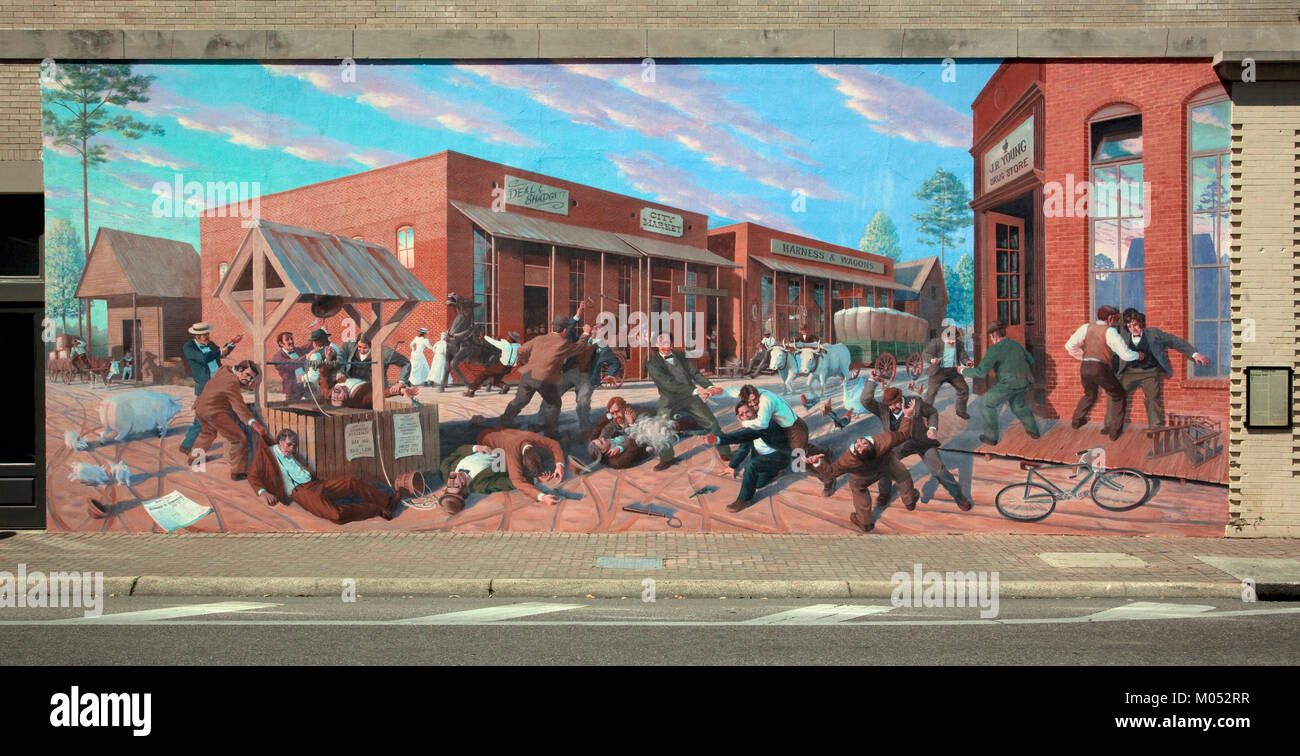 Wild West Riot murale Foto Stock