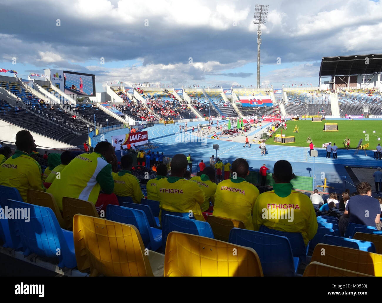 Un'immagine dei Campionati del mondo U20 IAAF 2016 a Bydgoszcz, Polonia, che cattura un evento atletico dal 19 luglio 2016. Foto Stock