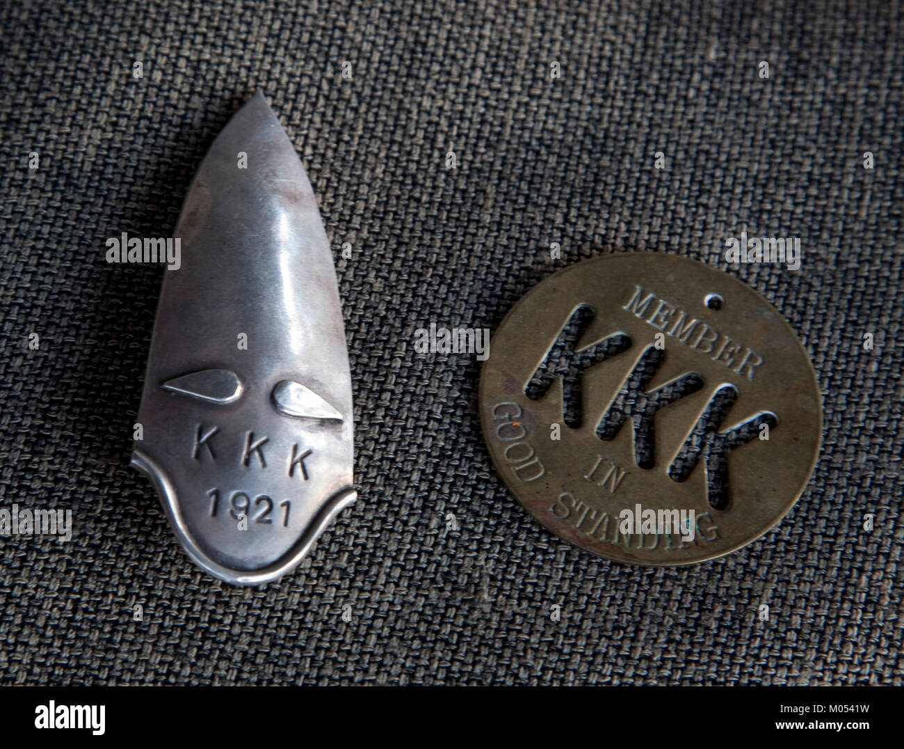 Ku Klux Klan medaglie Foto Stock