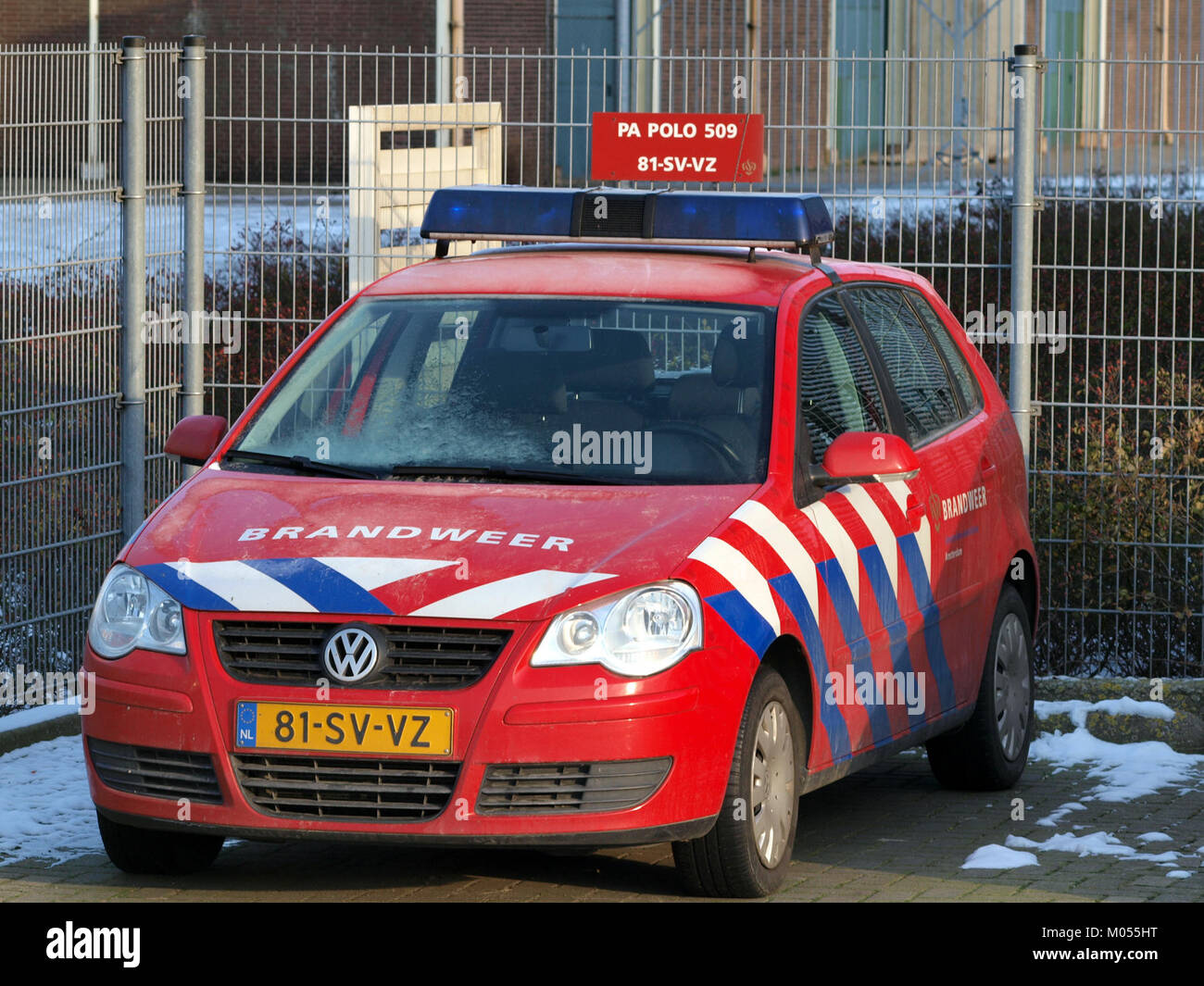 Fotografia del camion dei pompieri Brandweer Amsterdam Amstelland con numero di registrazione VW 81-SV-VZ. Foto Stock