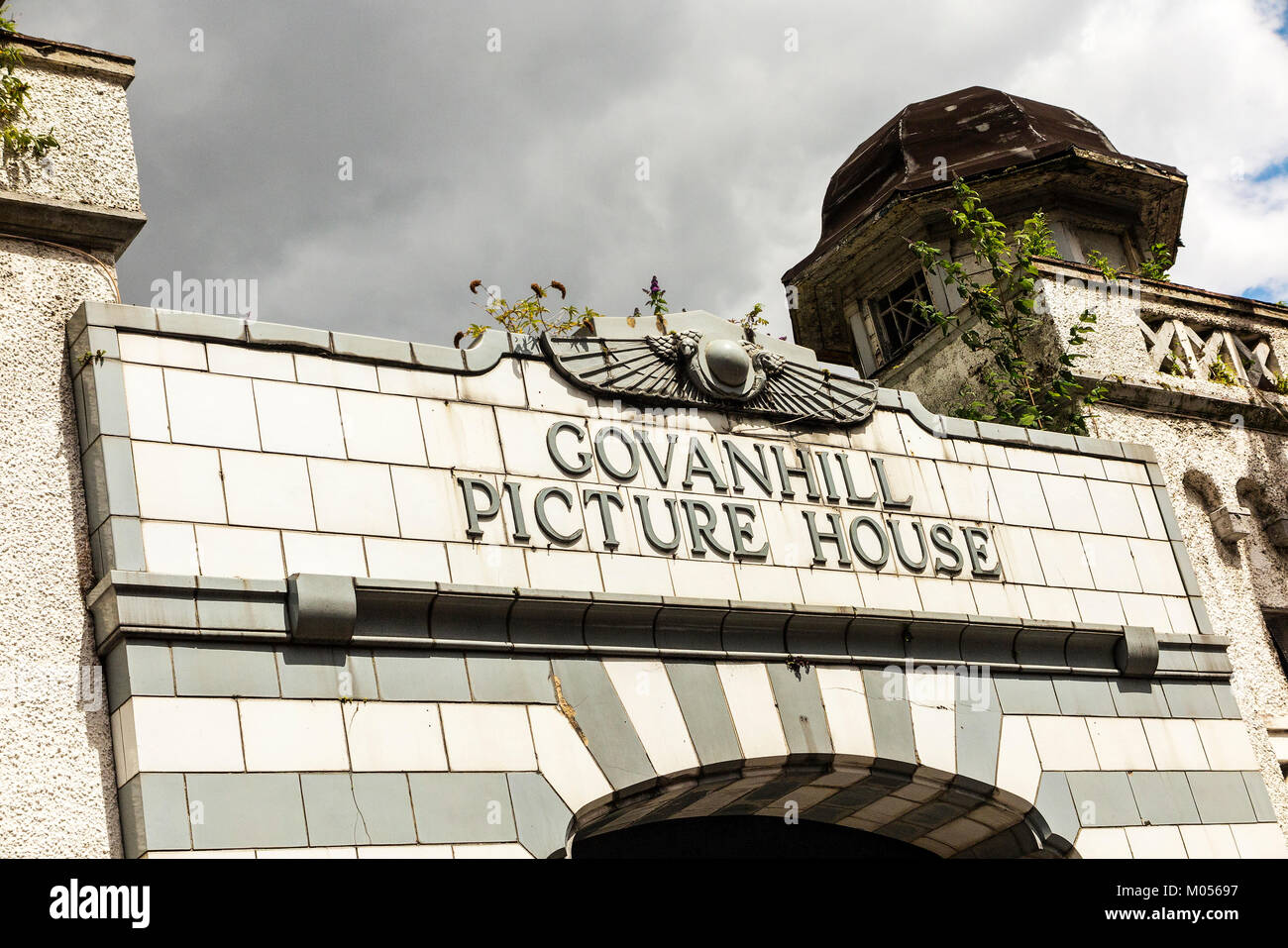 Ingresso al ora Govanhill abbandonati Picture House (aperto 1926) nella parte sud di Glasgow. Foto Stock