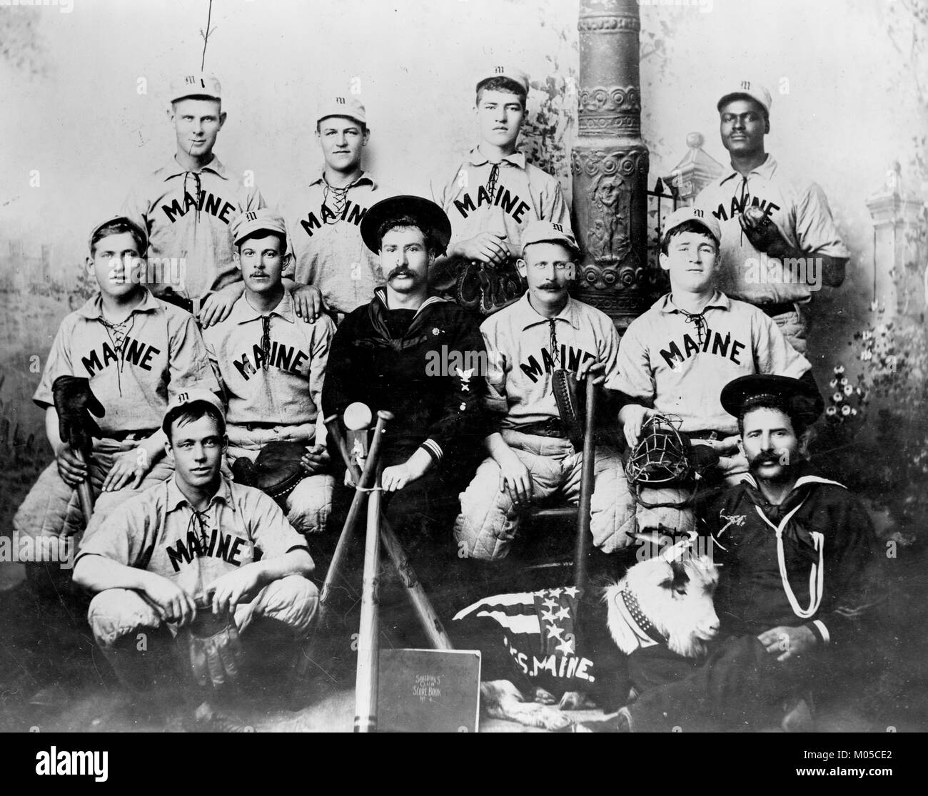 Corazzata Maine base ball club" Foto Stock