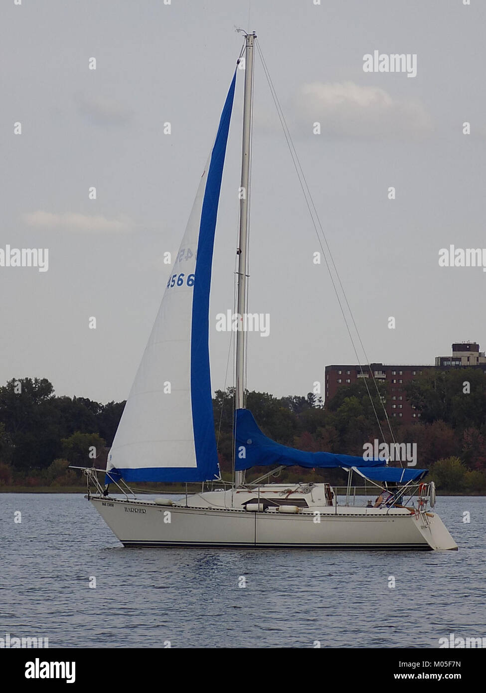 C&C 27 Mark V, imbarcazione a vela di nome Harrier, scafo numero 1191, fotografata nel 2017. Foto Stock