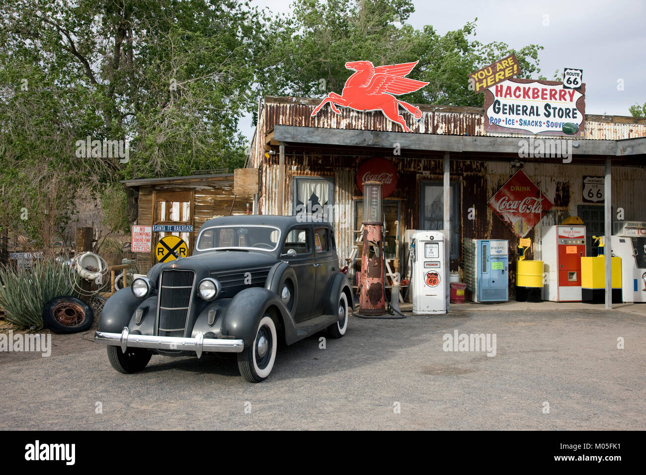 Hackberry General Store, Route 66 Foto Stock Hackberry General Store, Route 66 Foto Stock