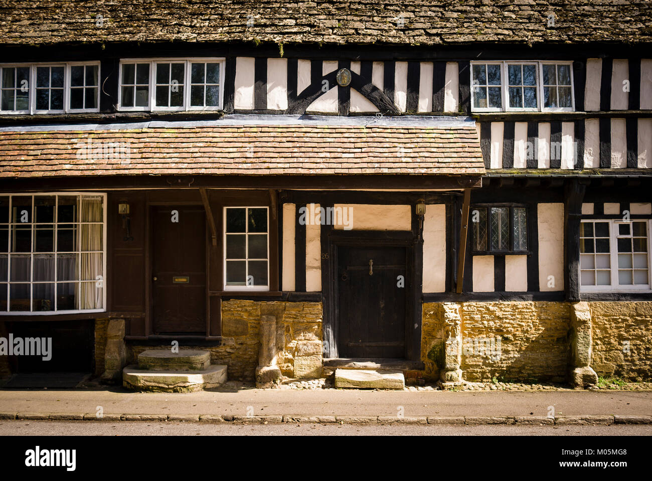 Periodo cottages in Bromham Wiltshire, Inghilterra REGNO UNITO Foto Stock