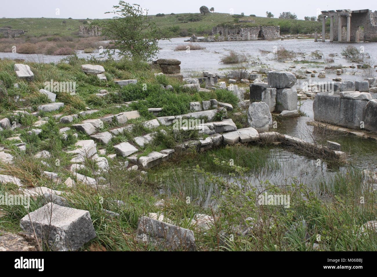 Bouleuterium di Milet, Grecia, un antico edificio civico utilizzato per le assemblee del consiglio, che illustra il governo e l'organizzazione politica nella società greca. Foto Stock