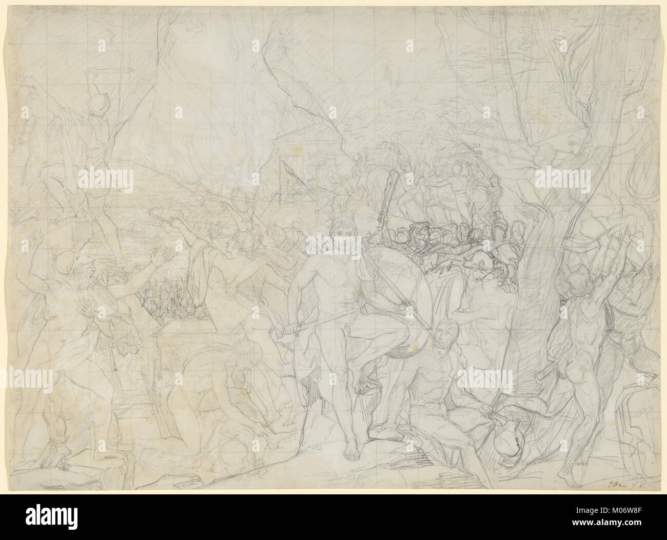 Questa rappresentazione di Leonida alle Termopili commemora la battaglia storica, la strategia militare spartana e l'antica storia greca nella collezione MET. Foto Stock