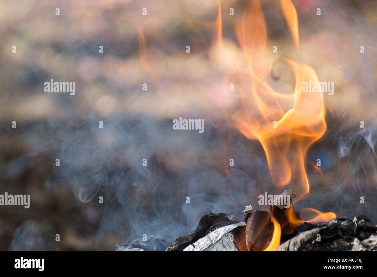 Fiamma del fuoco Foto Stock