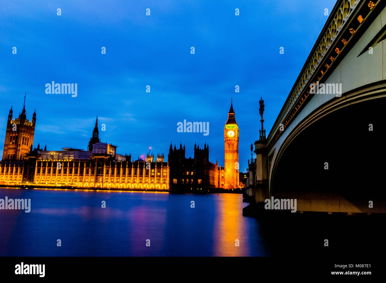 Il Big Ben, la Casa del Parlamento Foto Stock