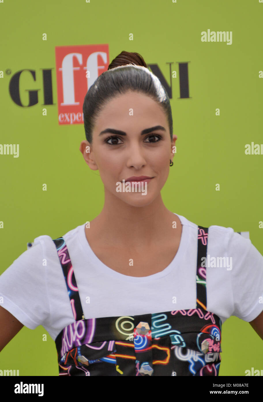 Giffoni Valle Piana, SA, Italia - 21 Luglio 2017 : Rocio Munoz Morales a Giffoni Film Festival 2017 - Il 21 luglio 2017 a Giffoni Valle Piana, Italia Foto Stock