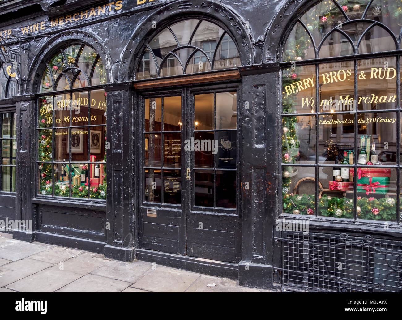 Berry Bros e Rudd commercianti di vino, London, England, Regno Unito Foto Stock