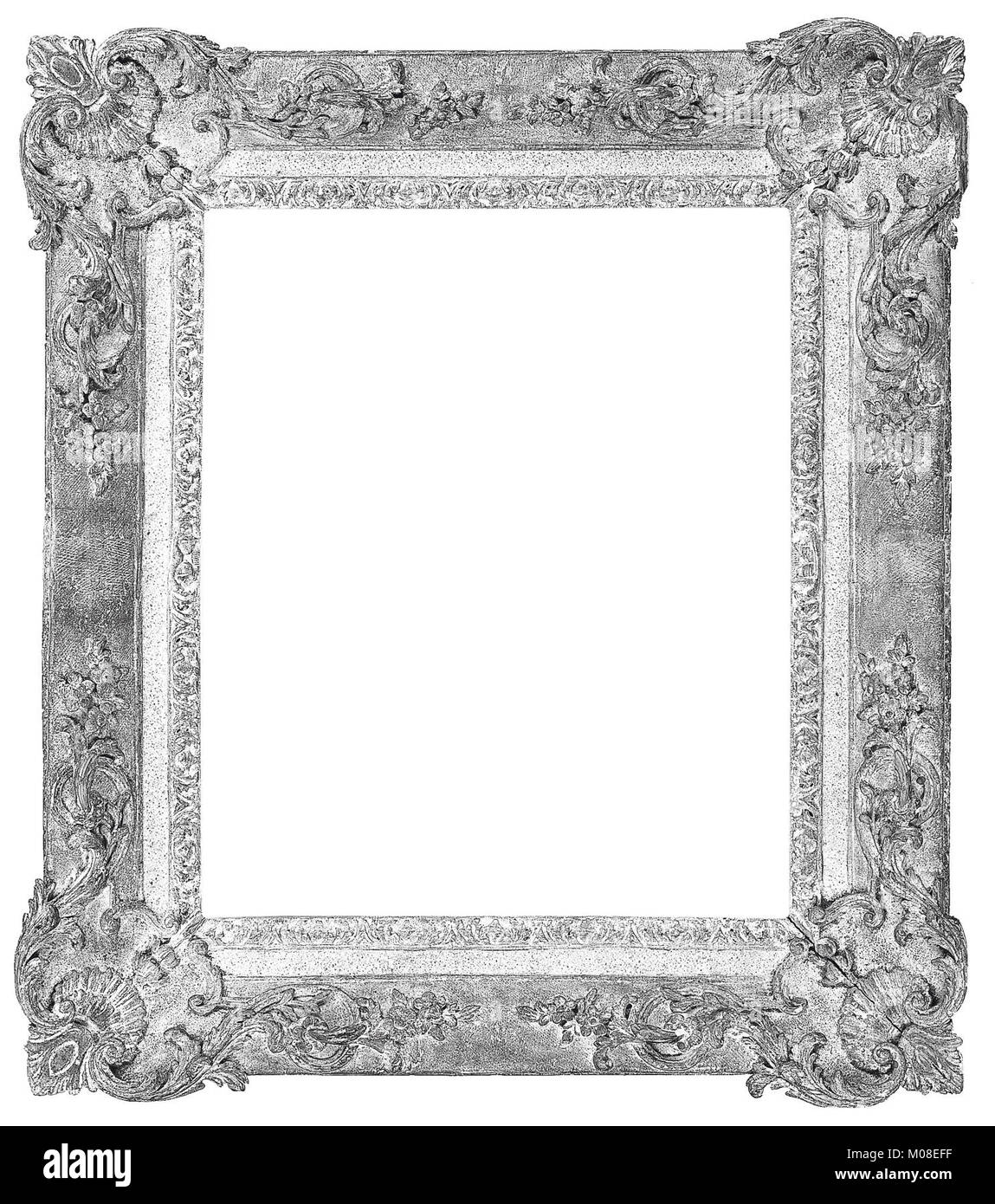 Questa cornice in stile Luigi XIV della collezione MET illustra il grandioso design francese del XVII secolo, le elaborate sculture, gli ornamenti e l'artigianato del periodo. Foto Stock