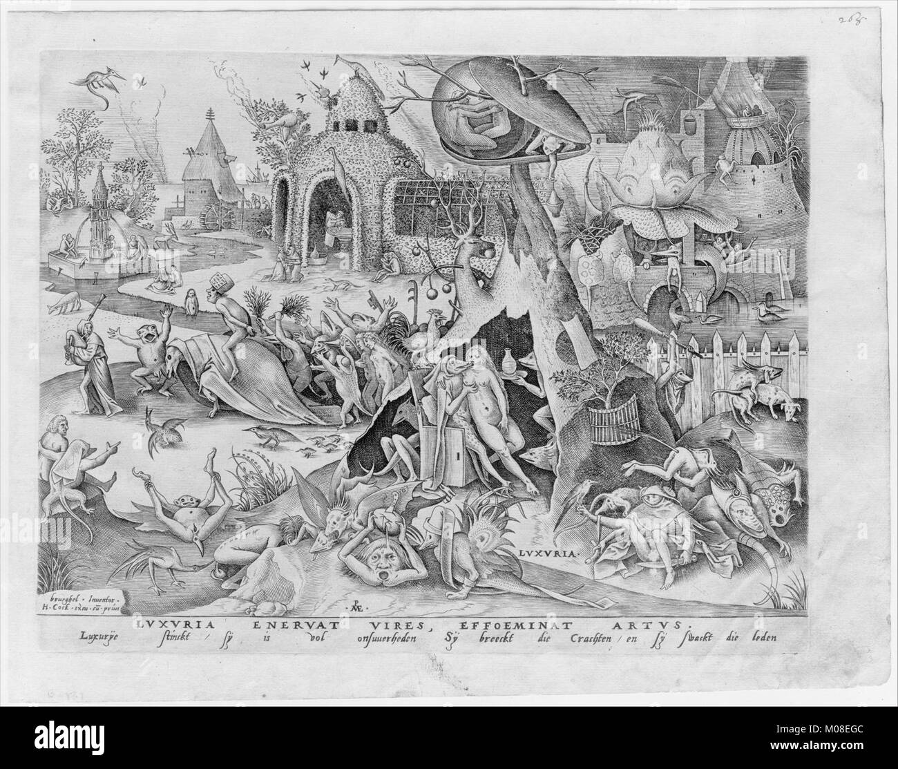 Un'opera d'arte raffigurante "Lust" (Luxuria) della serie Seven Deadly Sins, che illustra temi morali e allegorici, parte della collezione MET. Foto Stock