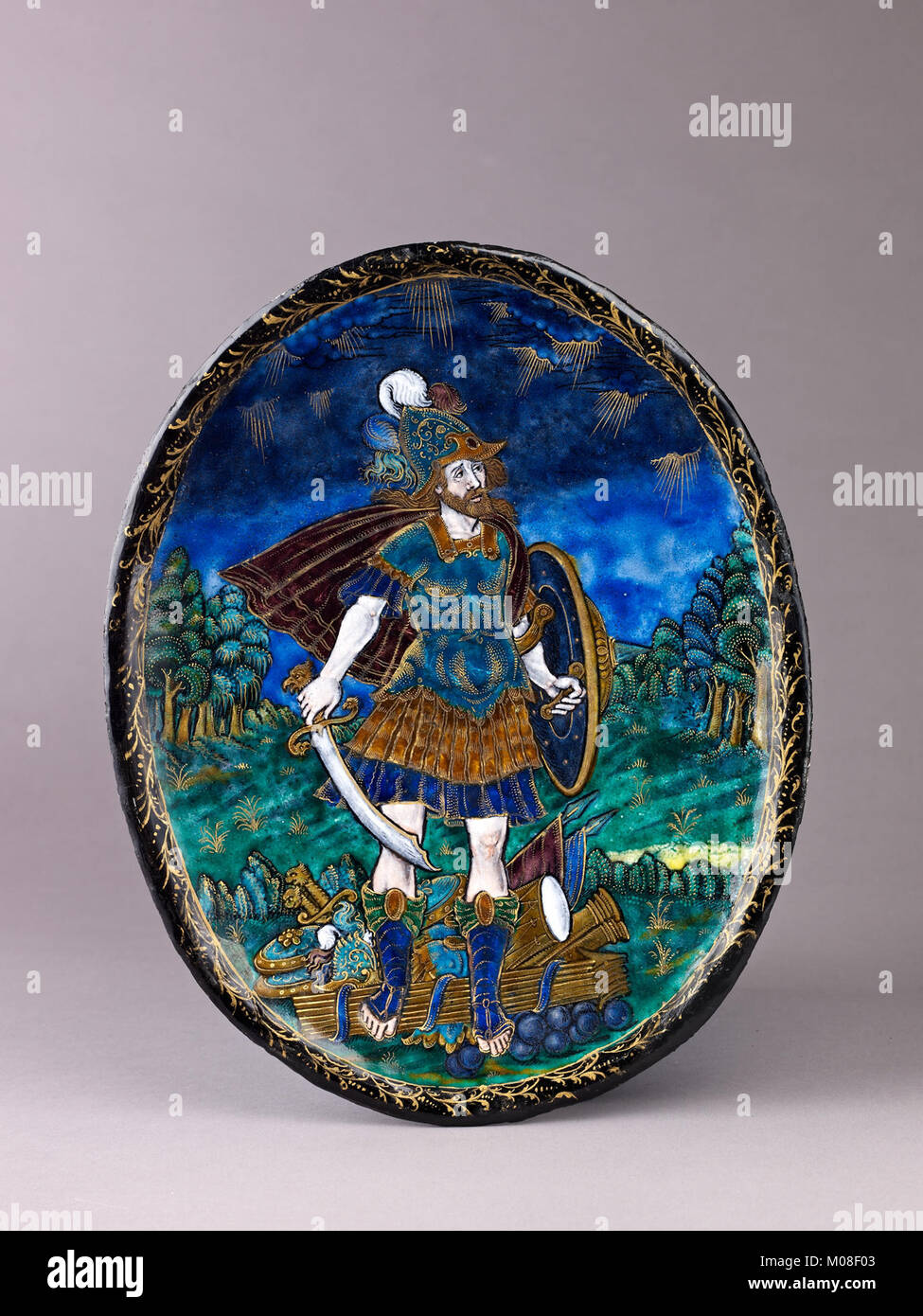 Questa scultura romana raffigura Marte, dio della guerra, che illustra il design classico, il simbolismo marziale e le tradizioni artistiche romane conservate nella collezione MET. Foto Stock