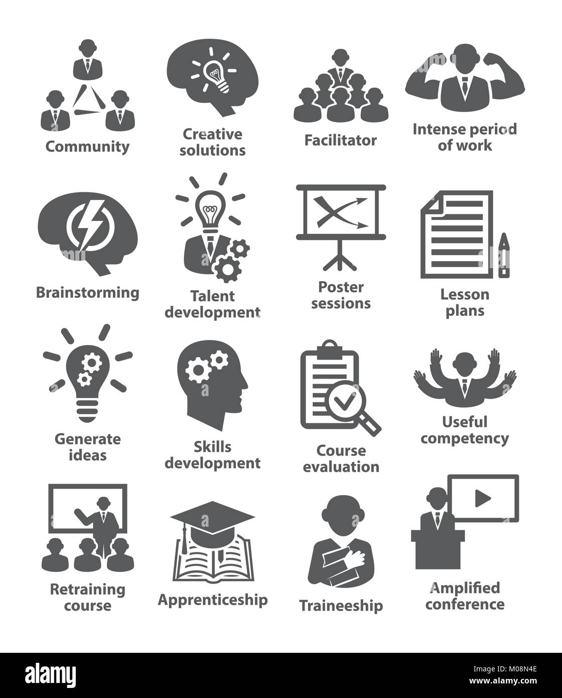 Business Management Pack di icone 31 Illustrazione Vettoriale