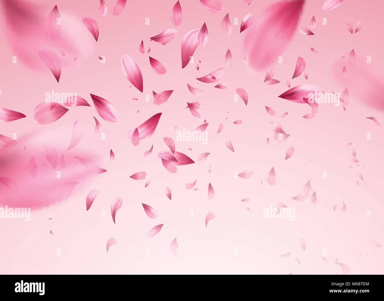 Rosa sakura petali di caduta dello sfondo. Illustrazione Vettoriale Illustrazione Vettoriale