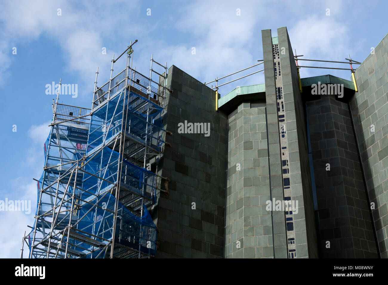 La Cappella di unità sottoposte a lavori di riparazione, Coventry Cathedral, West Midlands, England, Regno Unito Foto Stock