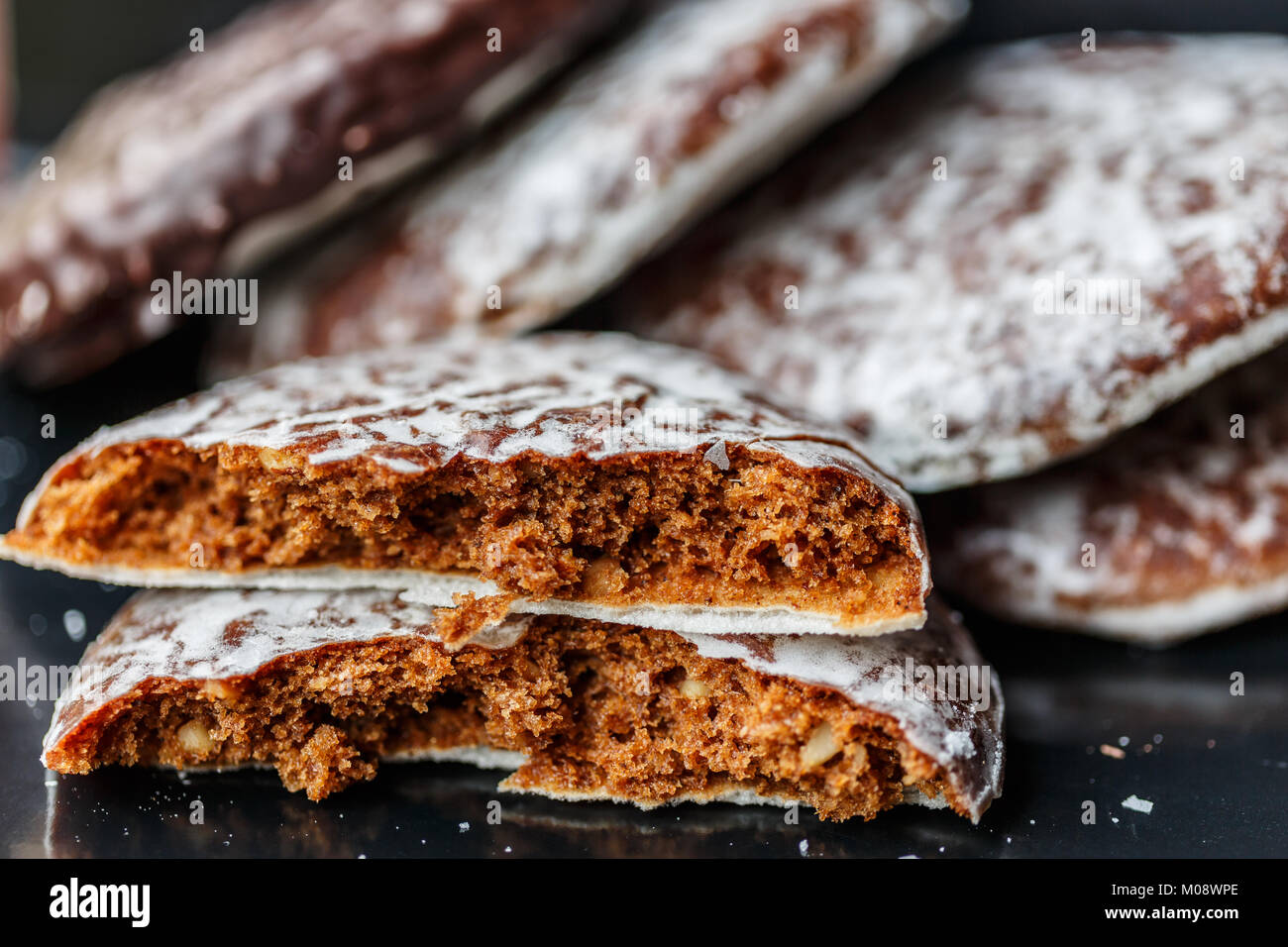 Round Lebkuchen (tedesco gingerbread cookies) Foto Stock