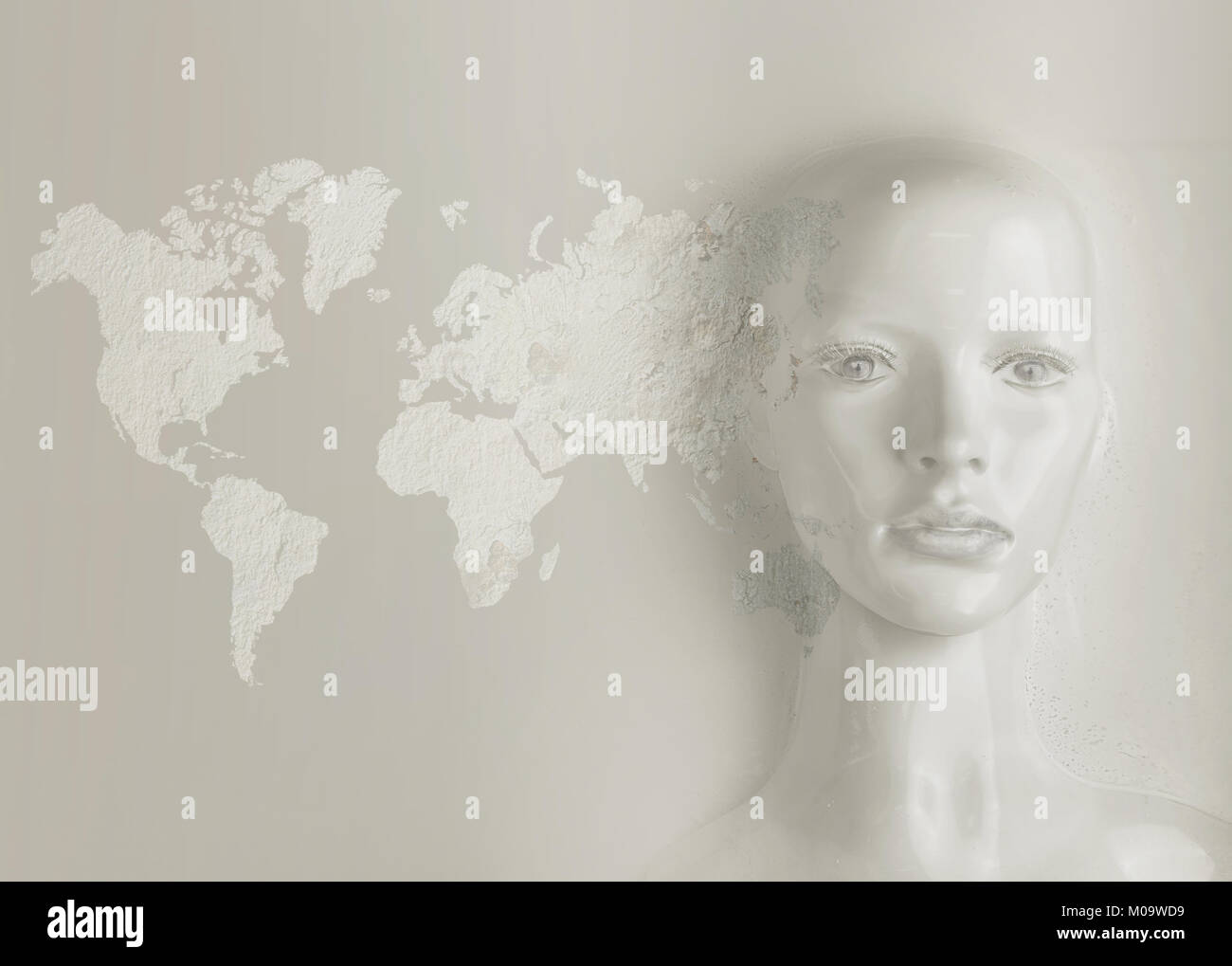 Intelligenza artificiale - concetto mondiale di comunicazione Foto Stock