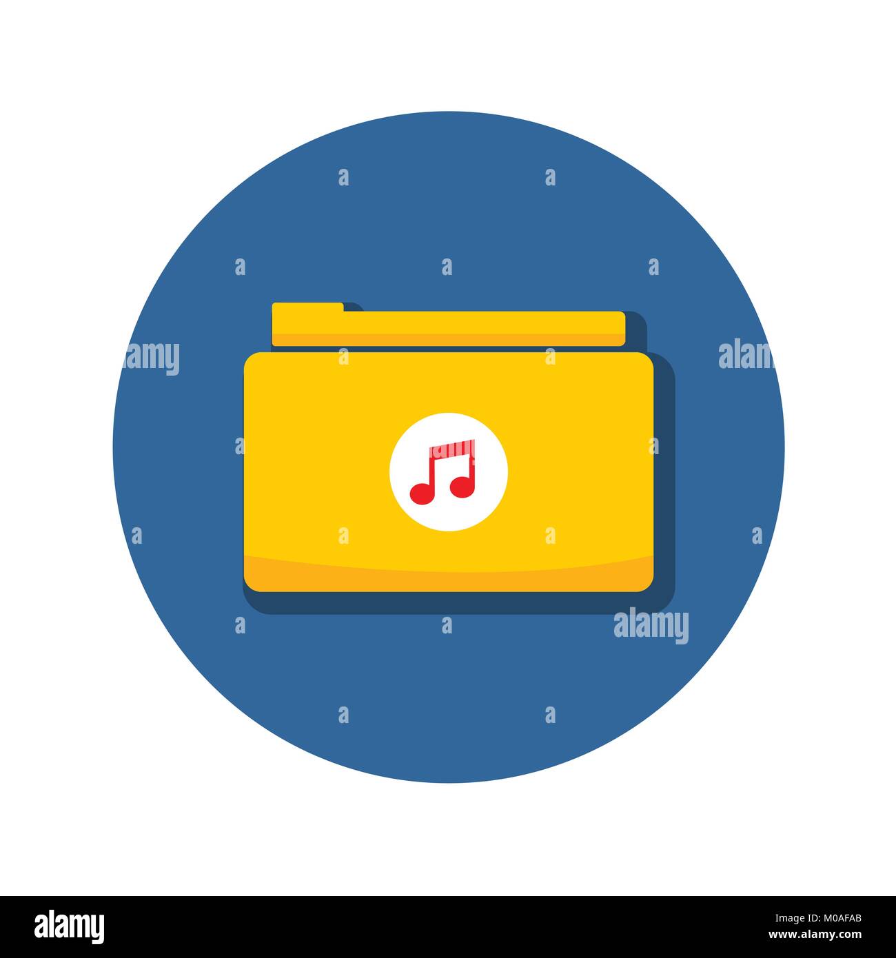 Audio nella cartella Musica icona Archivio illustrazione vettoriale Graphic Design Illustrazione Vettoriale