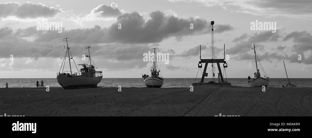 Serata tranquilla al Slettestrand, Danimarca. Foto Stock