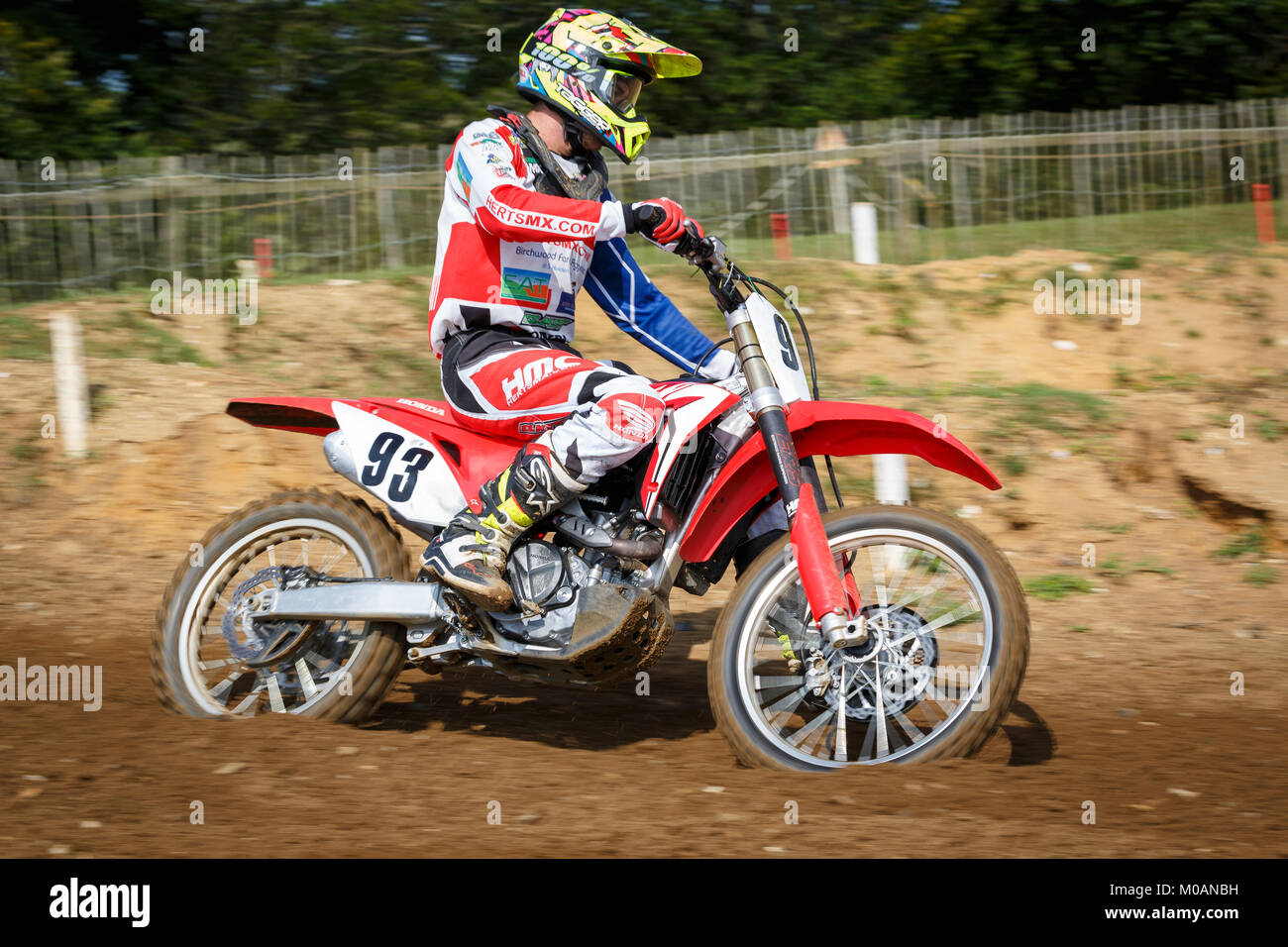 Ryan Goode sulla East Anglian trattori Honda 250 all'NGR & ACU EVO orientale campionati, Cadders Hill, Lyng, Norfolk, Regno Unito. Foto Stock